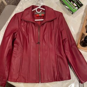 Kenneth Cole burgundy never worn with tag leather jacket